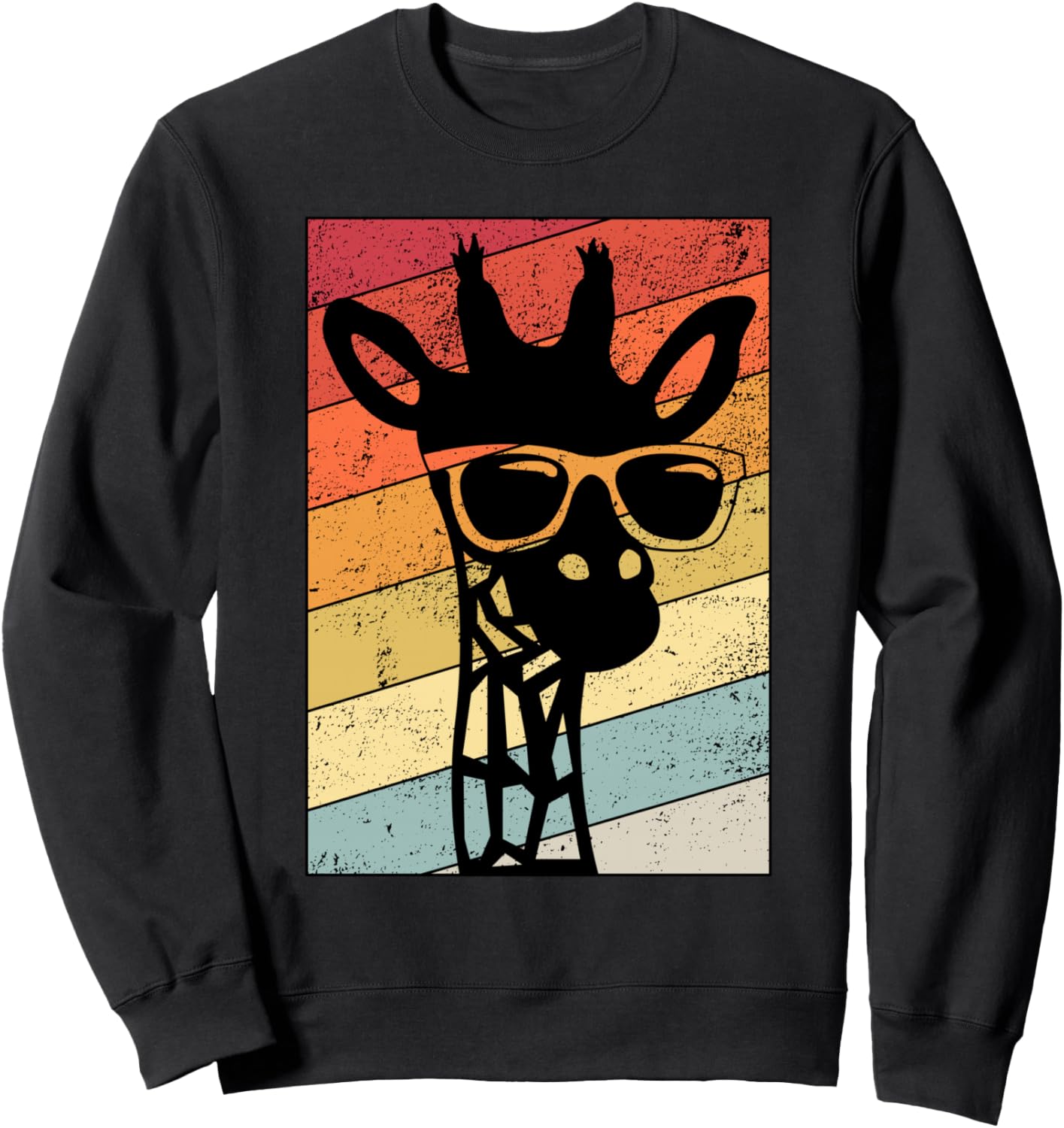 

Толстовка в стиле ретро с изображением жирафа для женщин и детей And Minus, черный