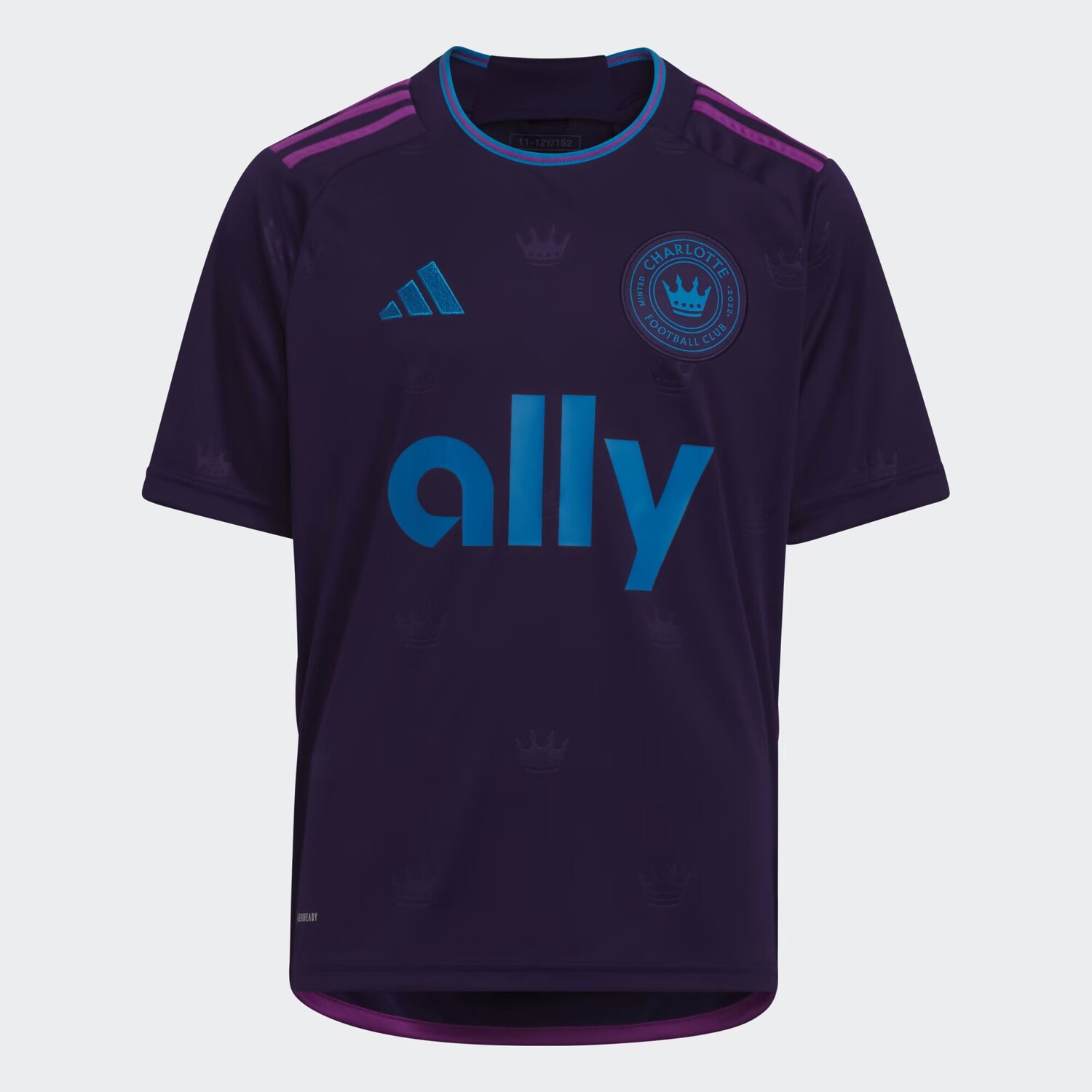 

Шарлотт ФК 23/24 Гостевая майка Adidas, цвет Dark Purple/Sharp Blue