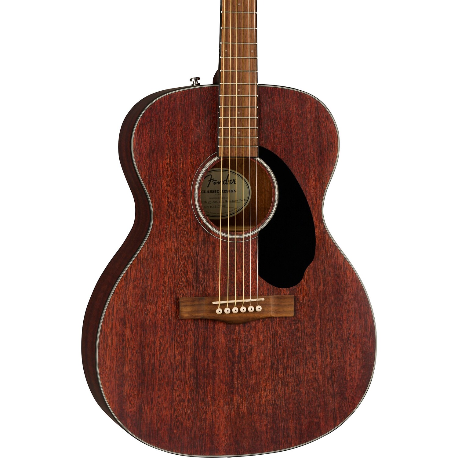 

Концертная акустическая гитара Fender CC-60S, полностью из красного дерева, красное дерево
