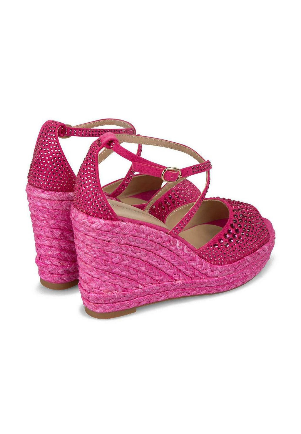 Босоножки на танкетке Espadrilles Alma en Pena, цвет Fucsia Jaspeado — фото 4