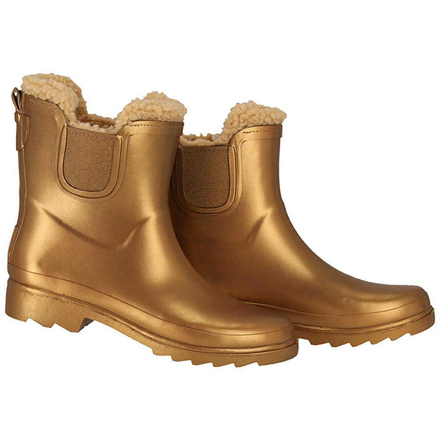 XQ FOOTWEAR Женские сапоги Челси Веллингтон с подкладкой из искусственного меха, 100% резина — фото 2