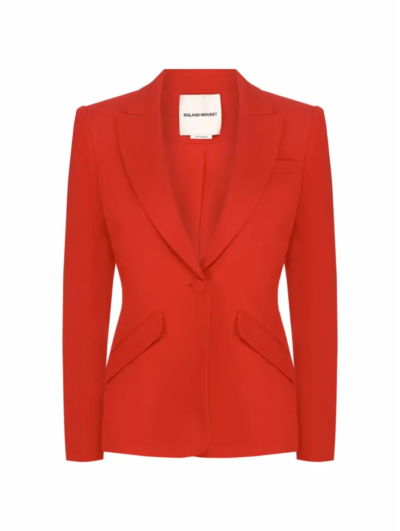 

Шерстяной однобортный жакет Roland Mouret, красный