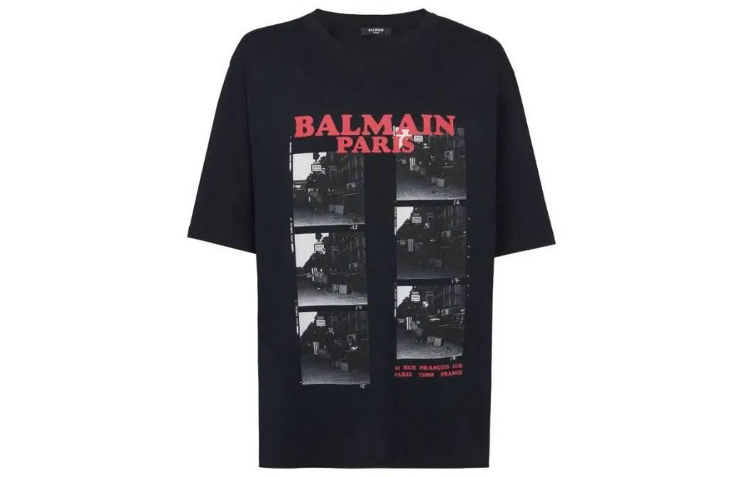 Футболка Oversize Fit 44 BALMAIN черная