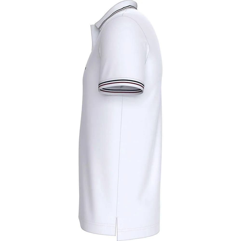 Поло Tommy Hilfiger Tipped Slim Fit, белый — фото 3