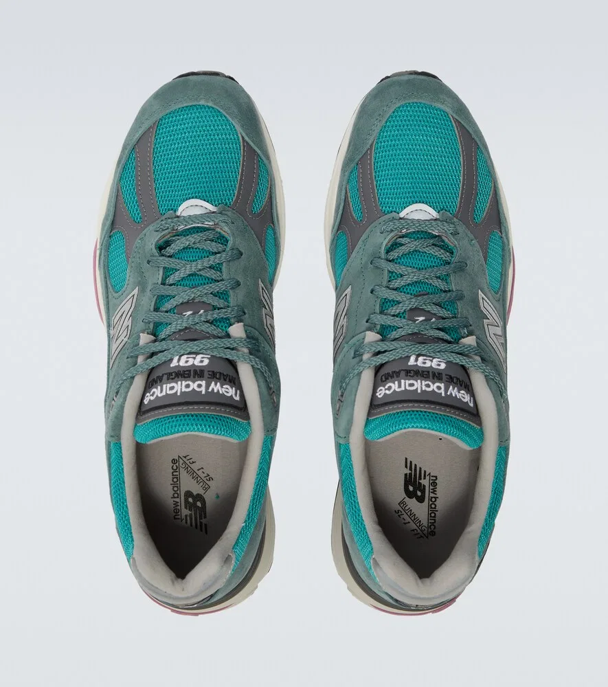 991 кроссовки, произведенные в Великобритании New Balance, зеленый — фото 4
