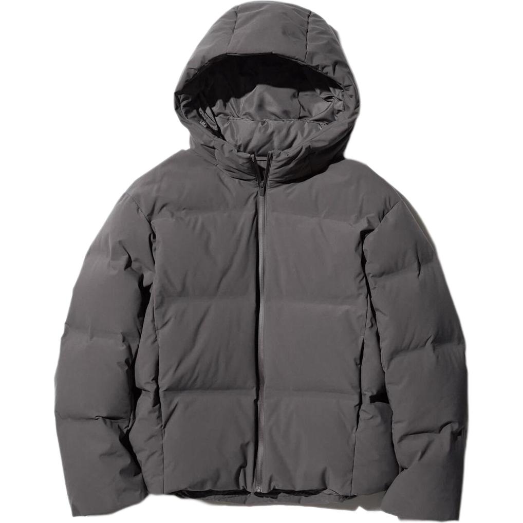 

UNIQLO Женская пуховая куртка асфальтово-серого цвета, Asphalt Gray