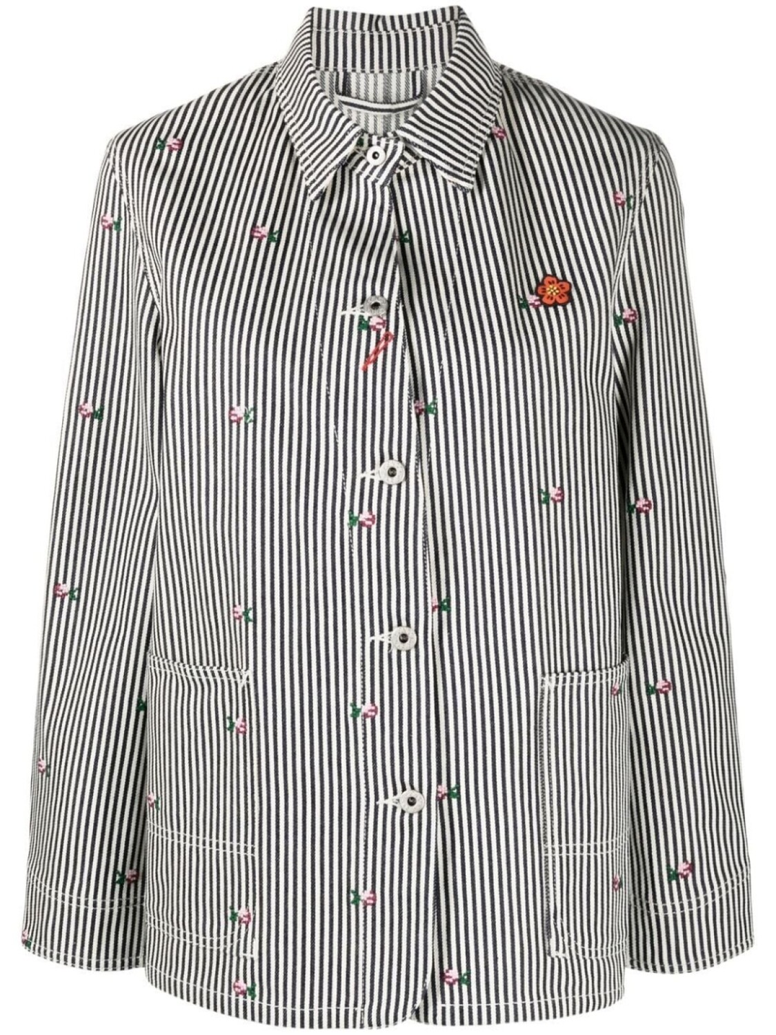 

Kenzo куртка с нашивкой-логотипом, синий