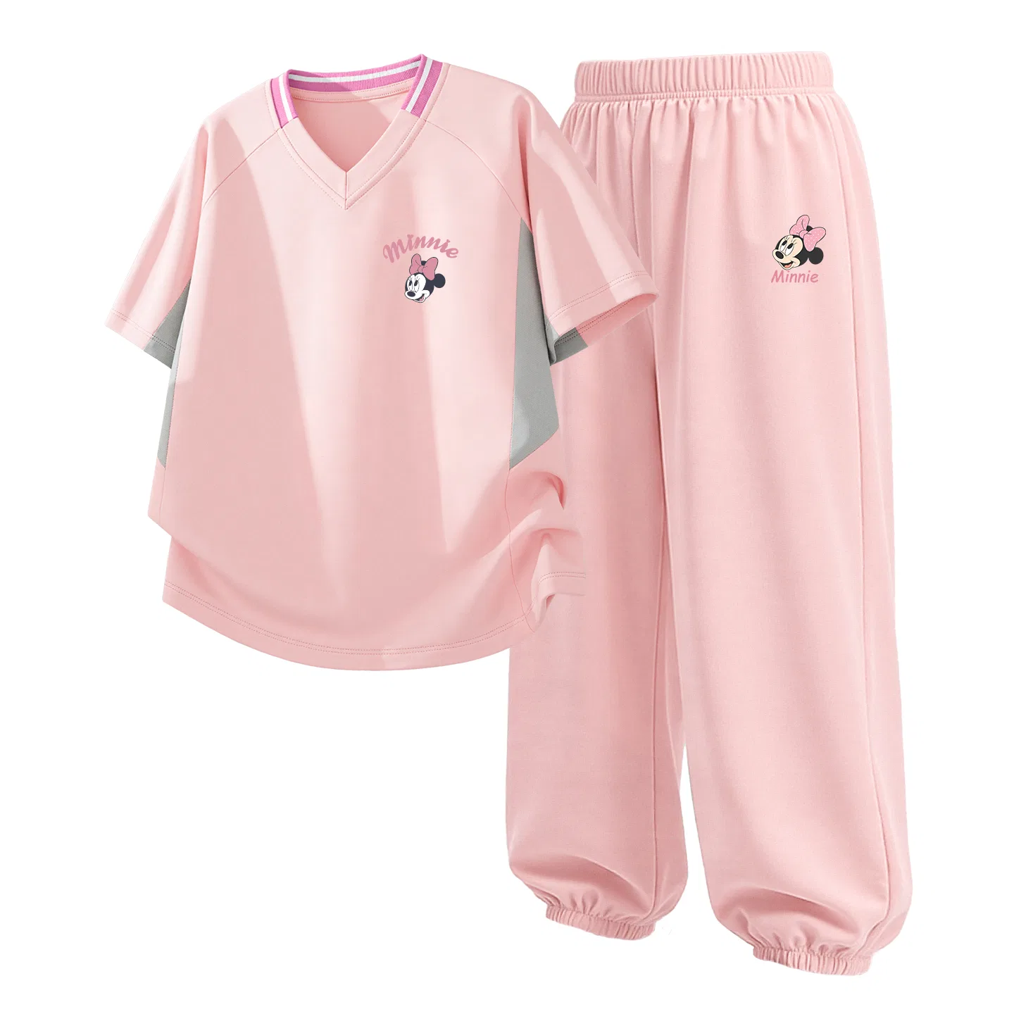 Детский спортивный костюм Casual Sportswear 2 Piece Set Disney, Silicone Di Lift Eye K Pink+Di F Small Flower K Soft Pink — фото 4