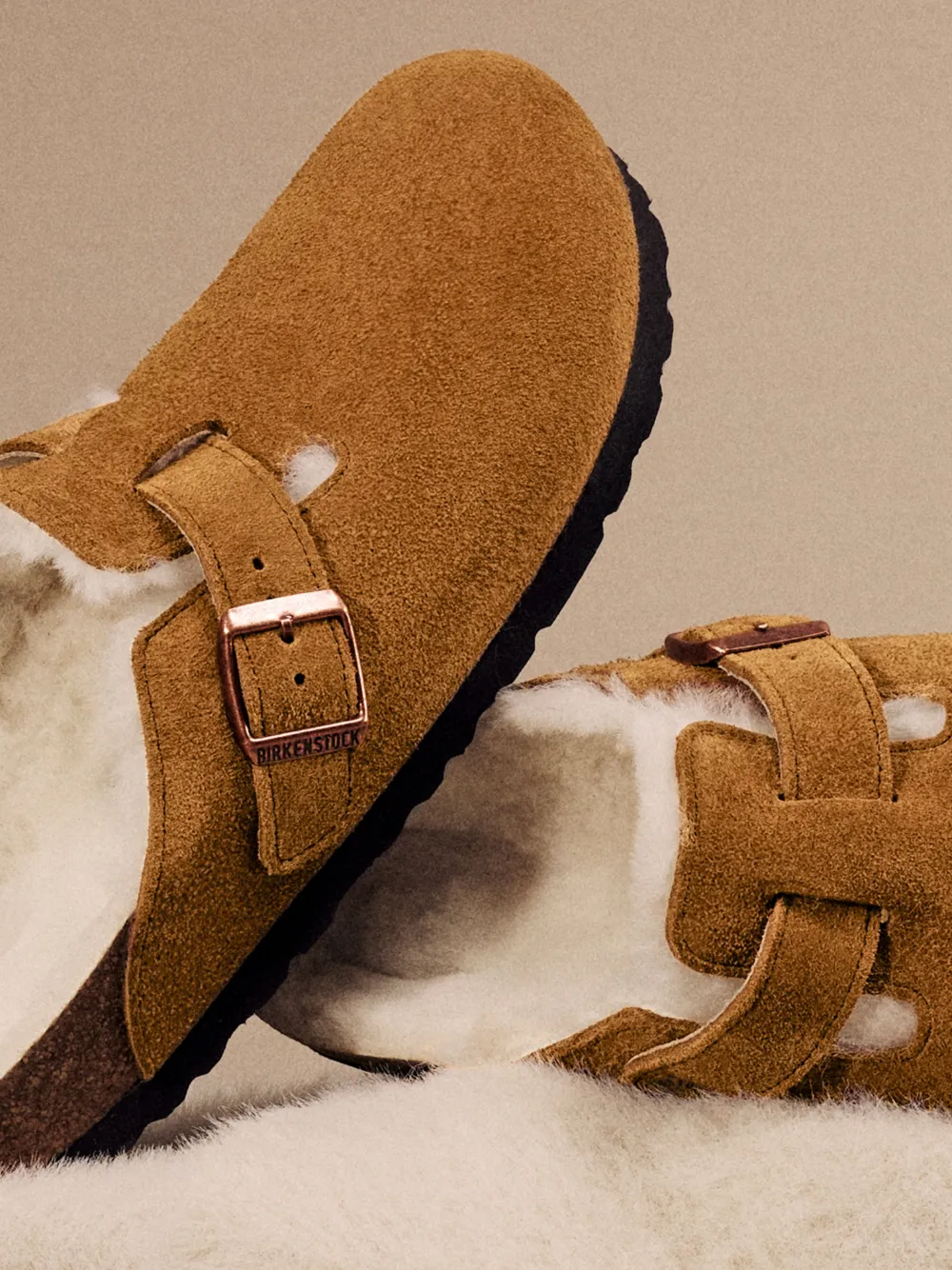 Слиперы Boston Birkenstock Kids, коричневый — фото 4