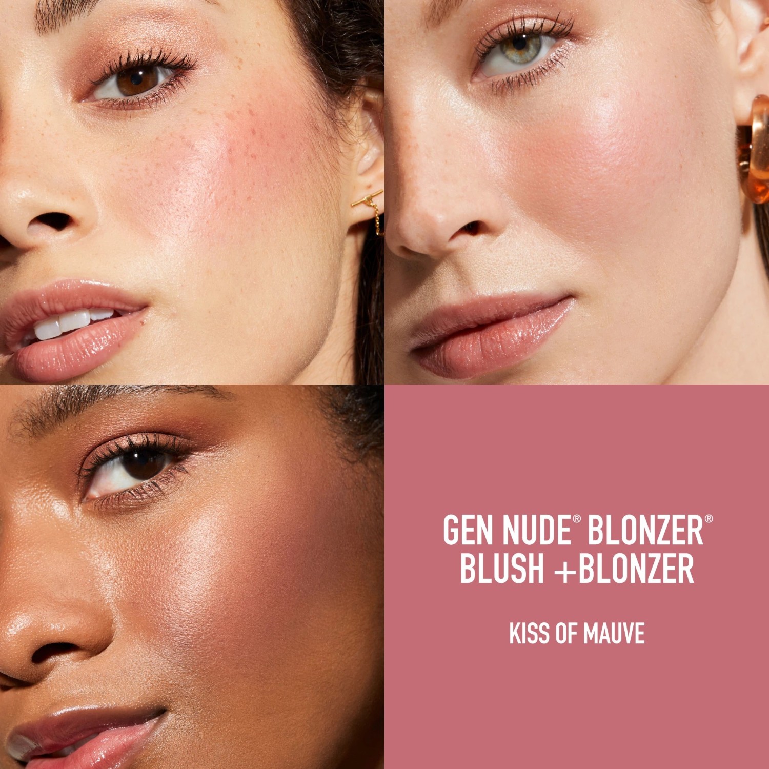 Румяна gen nude blonzer Bareminerals, kiss of mauve, вес 3.8 гр. — фото 4
