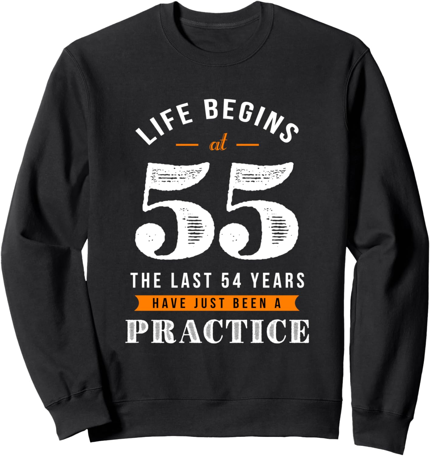 

Забавный подарок на 55-летие: толстовка «Жизнь начинается, мне 55» 55Th Birthday Funny Humor Gifts By Love Everywear, черный