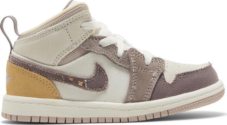 

Кроссовки Air Jordan 1 Mid SE Craft TD 'Inside Out - Taupe Haze', коричневый