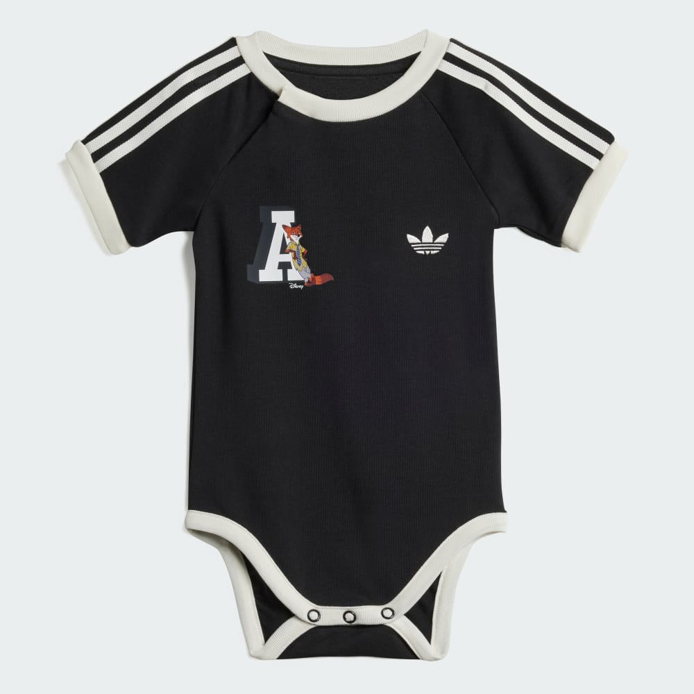 

Боди Adidas Disney Zootopia 3-Stripes Bodysuit Kids, цвет Black/Off White
