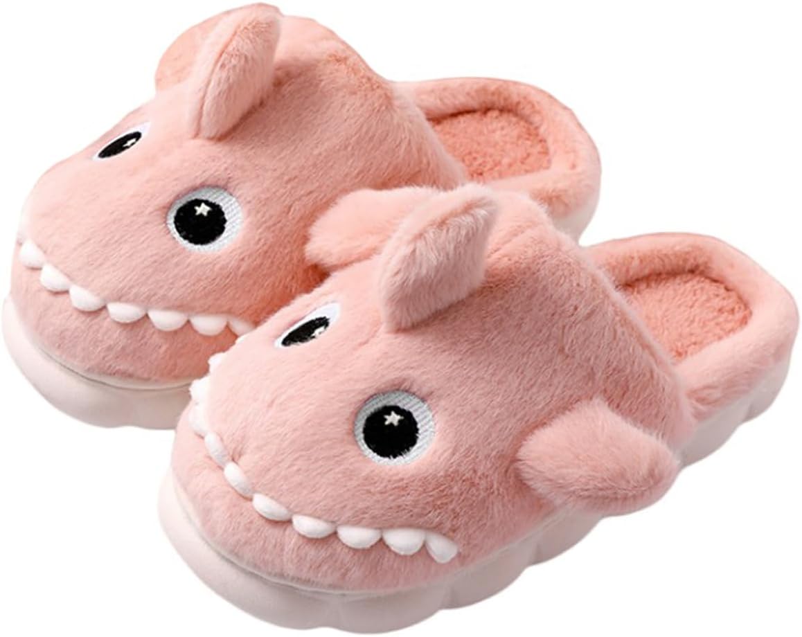 

Тапочки YUDISHOES для женщин и мужчин, тапочки с животными, милые тапочки-акулы, уютные теплые зимние хлопковые тапочки, розовый