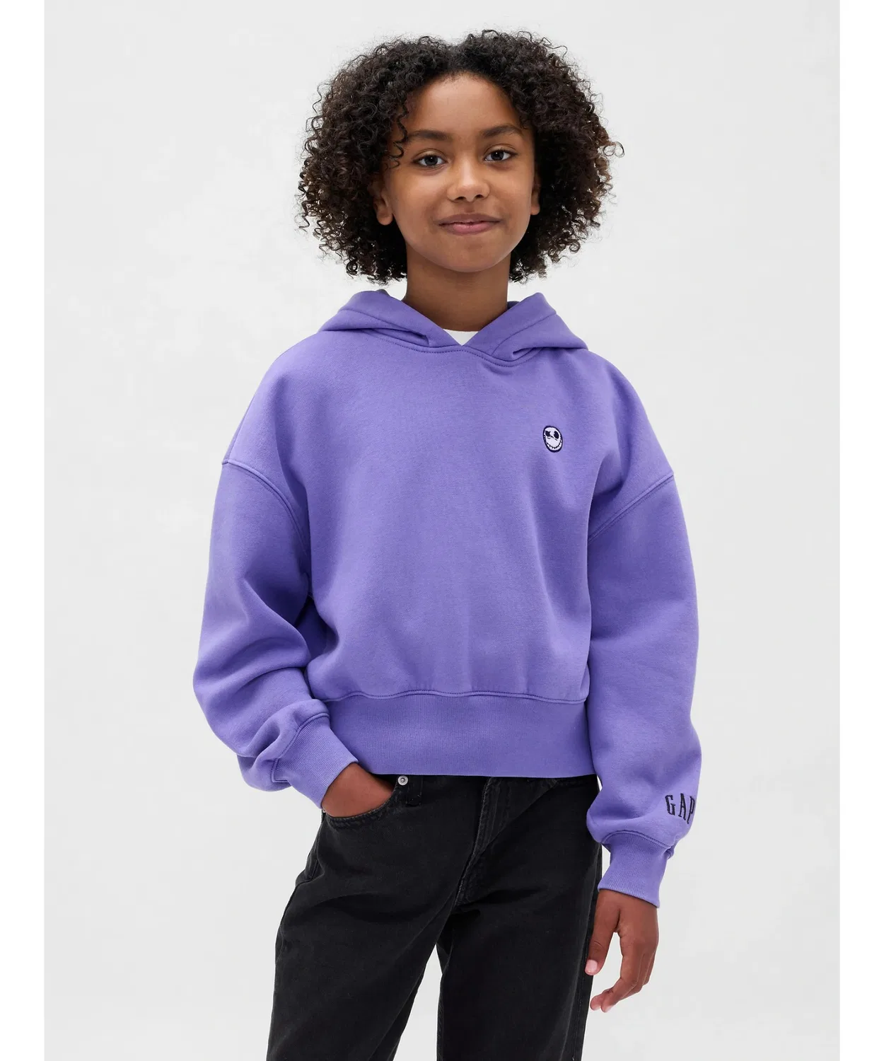 Паркер Nightmare Before Christmas Vintage Soft Cropped, GAP, Kids, фиолетовый
