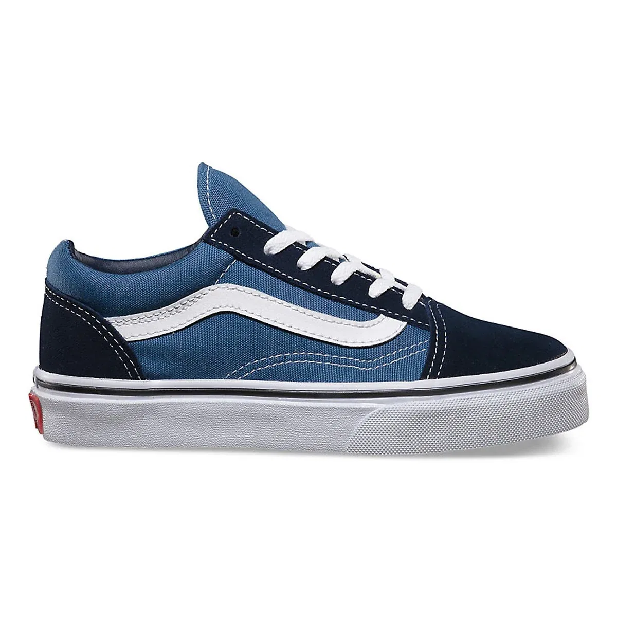 Детские низкие замшевые кеды Vans UY Old Skool VW9TNWD для скейтбординга, синие — фото 2