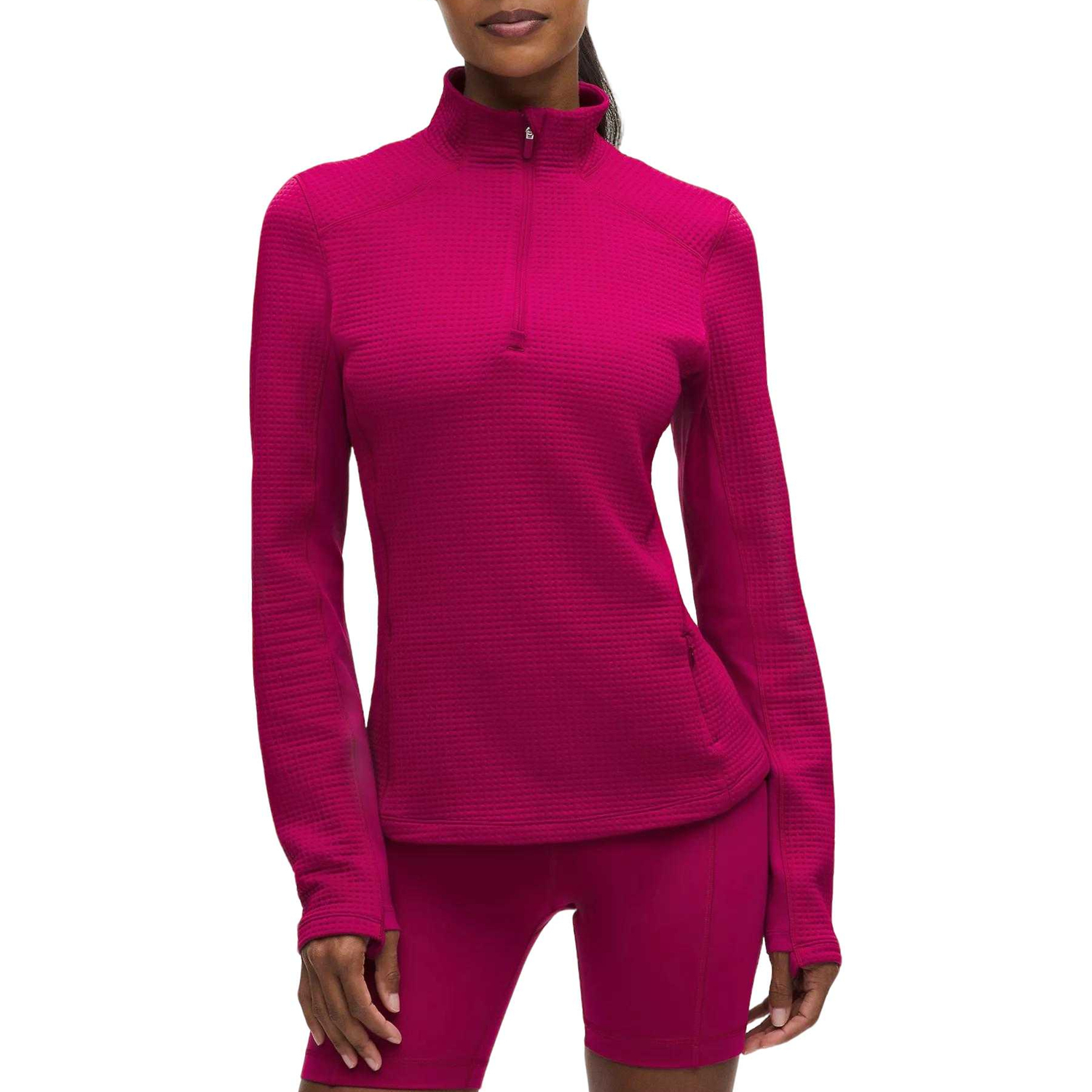 

Рубашка женская Stand Collar Moderate Lululemon, berry rumble