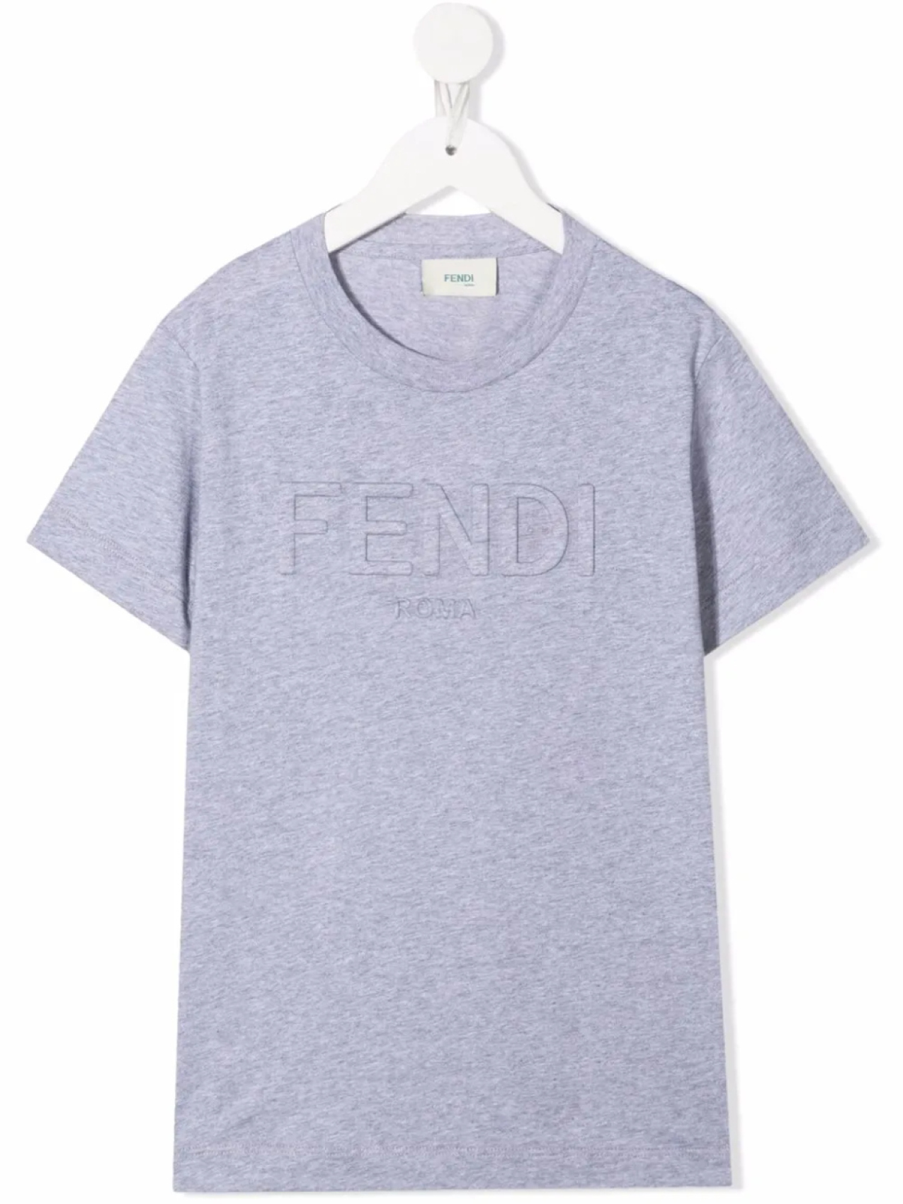 

Fendi Kids футболка с тисненым логотипом, серый