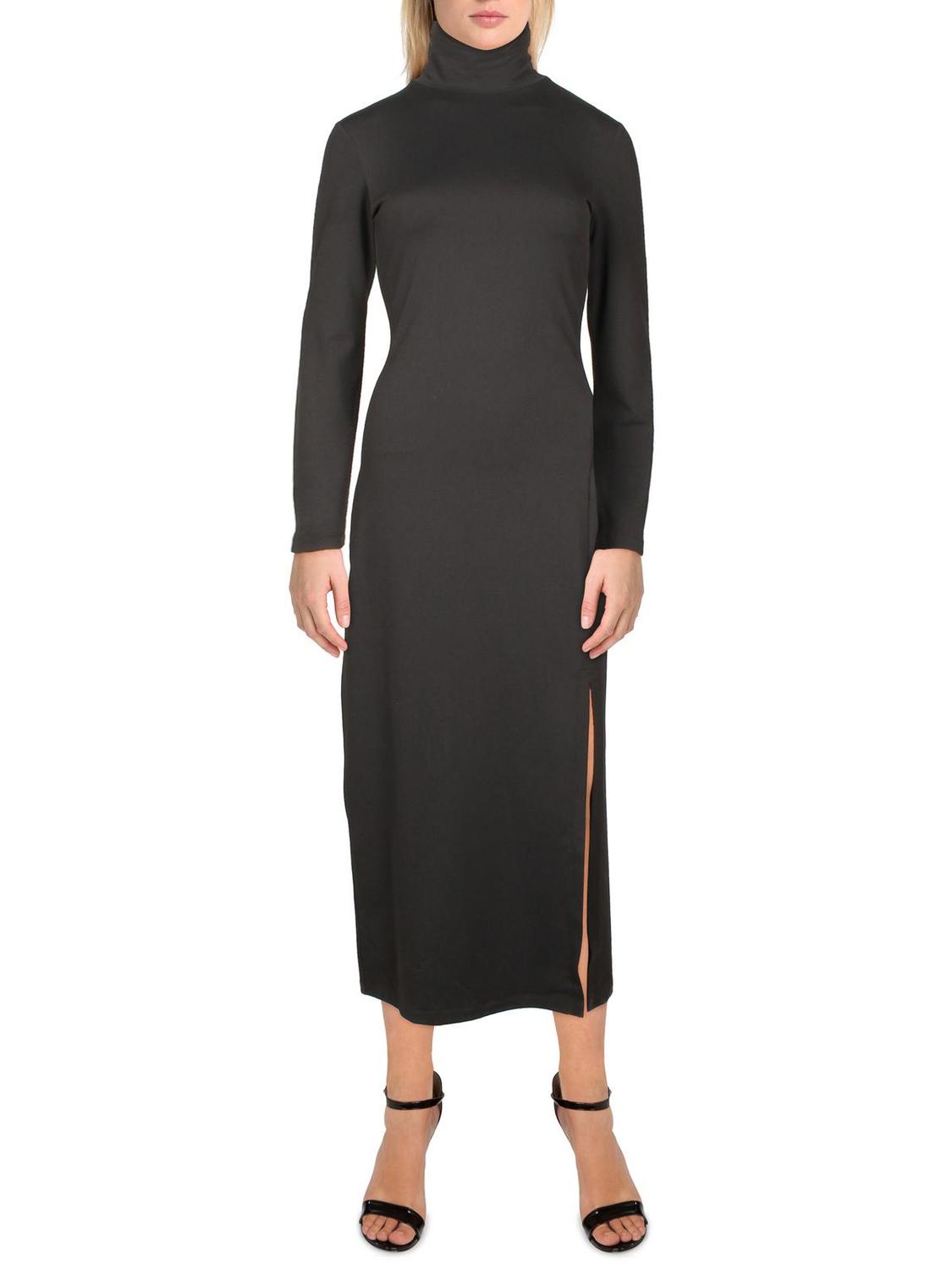 

Женское трикотажное платье макси с воротником-стойкой Susana Monaco, цвет charcoal