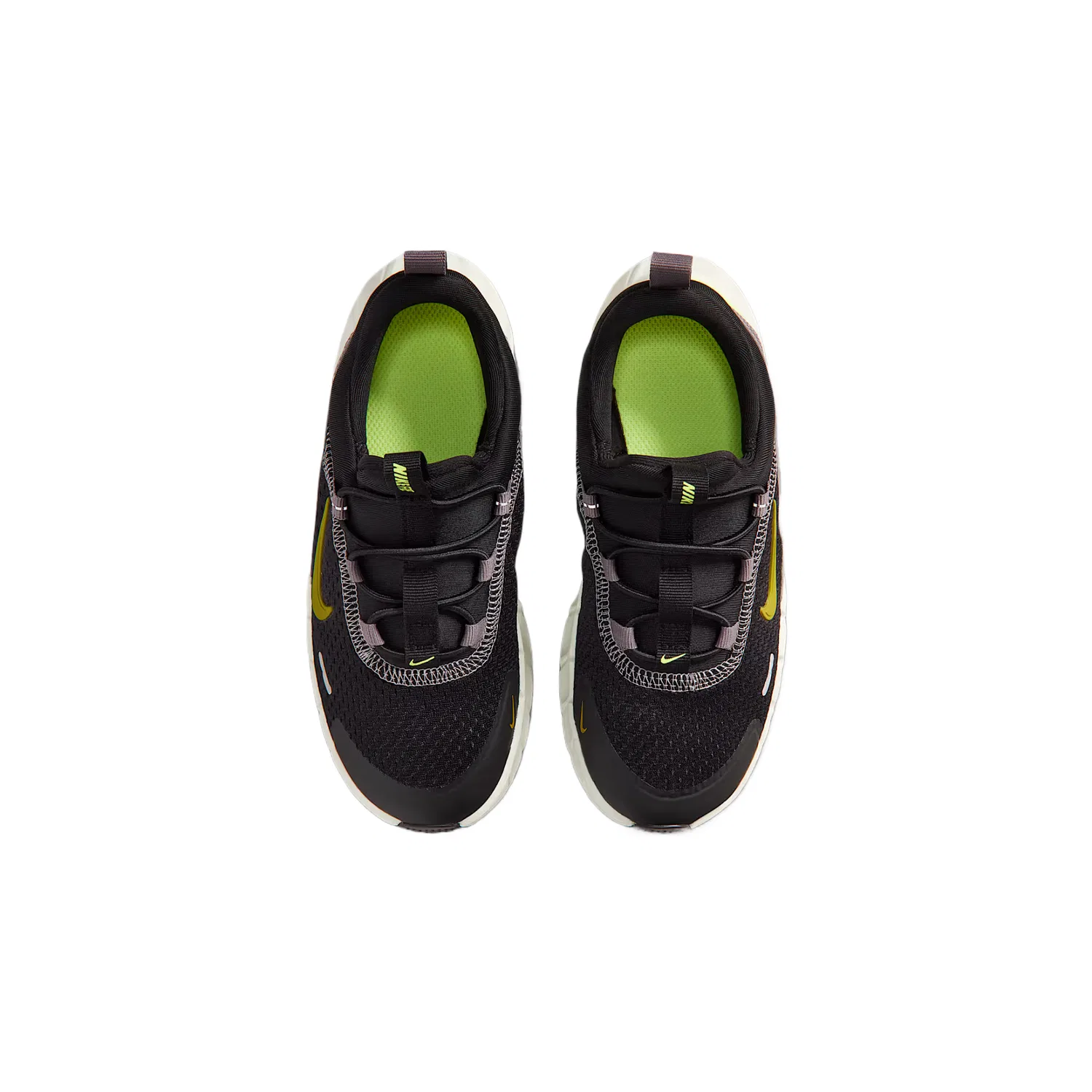 Детские беговые кроссовки Mesh Rebound Breathable Low top Nike, Black/Tip Gray Black/Fluorescent Ice Yellow/Quartz Saffron Multicolor — фото 4