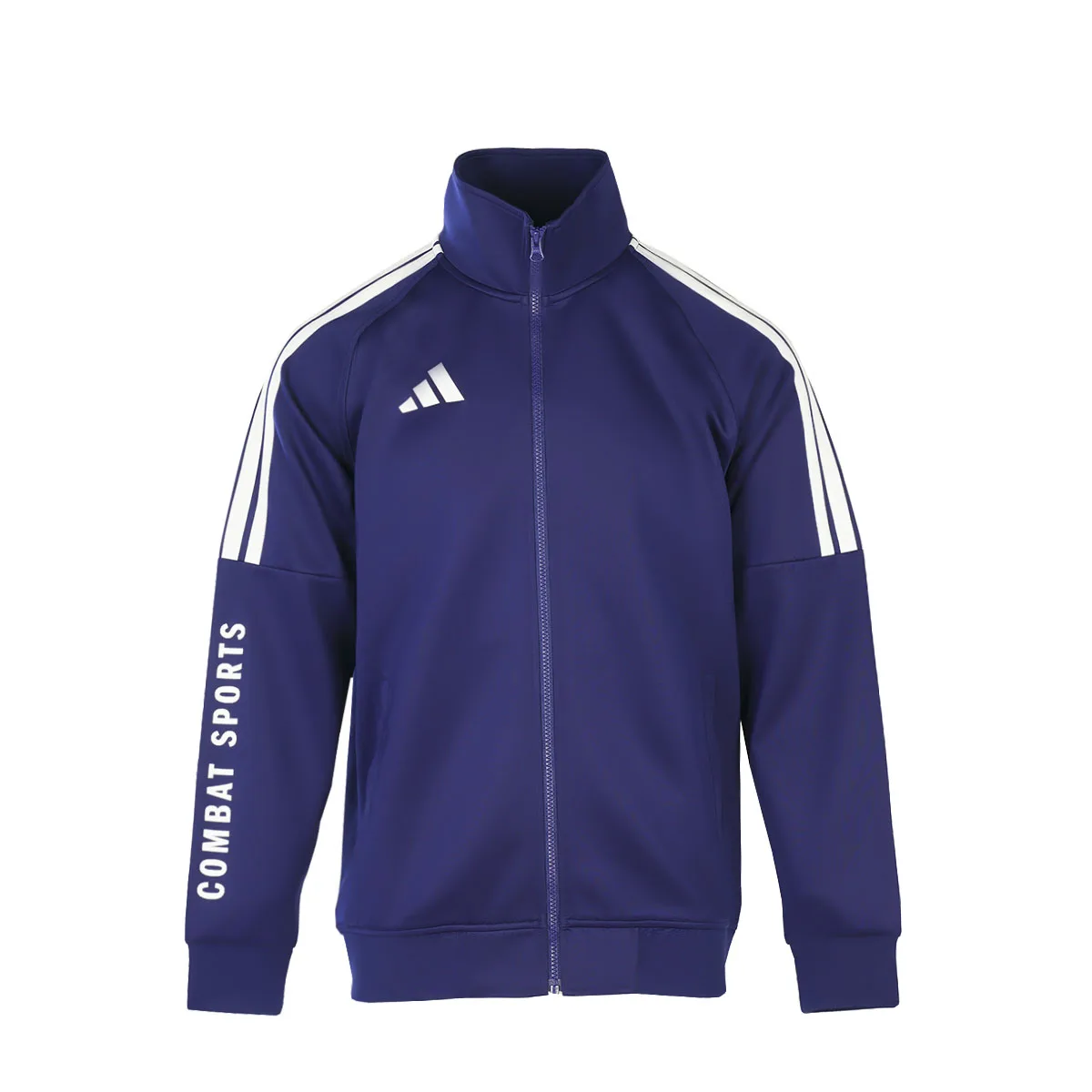 Adidas Куртка с воротником-стойкой унисекс синяя