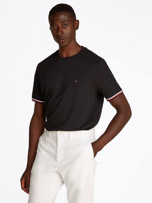 

Футболка с манжетами вполоску Tommy Hilfiger, черный
