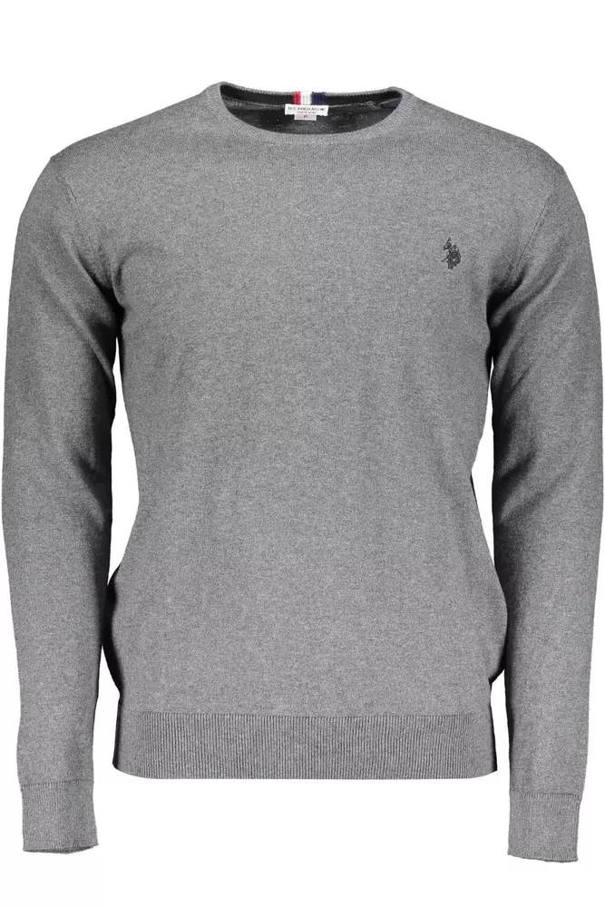 

Серый хлопковый мужской свитер U.S. Polo Assn.
