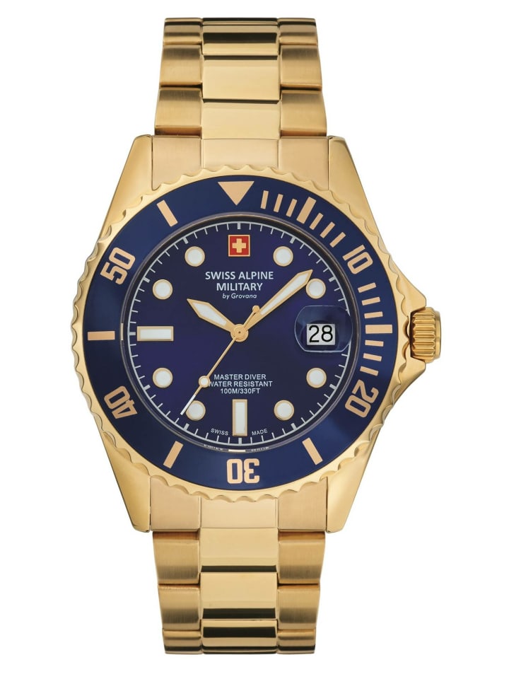 

Swiss Alpine Military by Grovana Мужские аналоговые часы в золотом исполнении