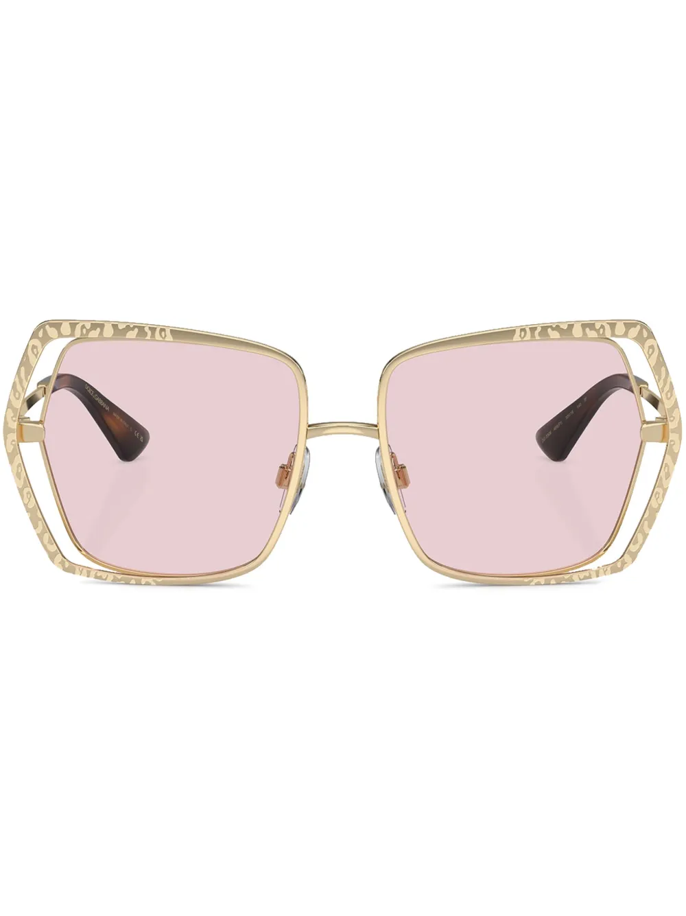 

Солнцезащитные очки в квадратной оправе Dolce & Gabbana Eyewear, золотой