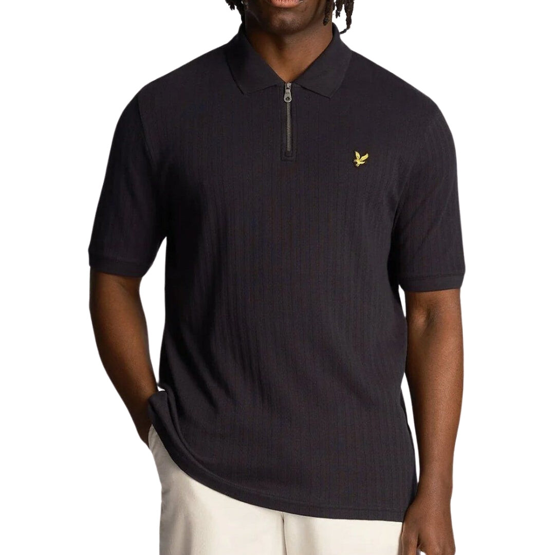 

Рубашка-Поло со структурированными полосками Lyle & Scott, синий