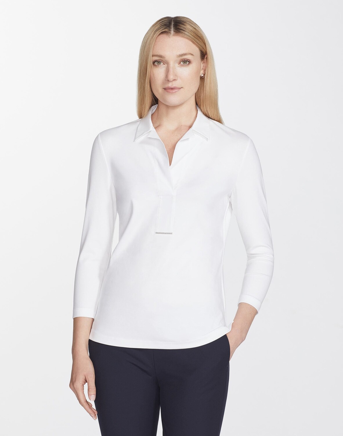 

Топ Magda из швейцарского хлопка в рубчик Lafayette 148 New York, белый