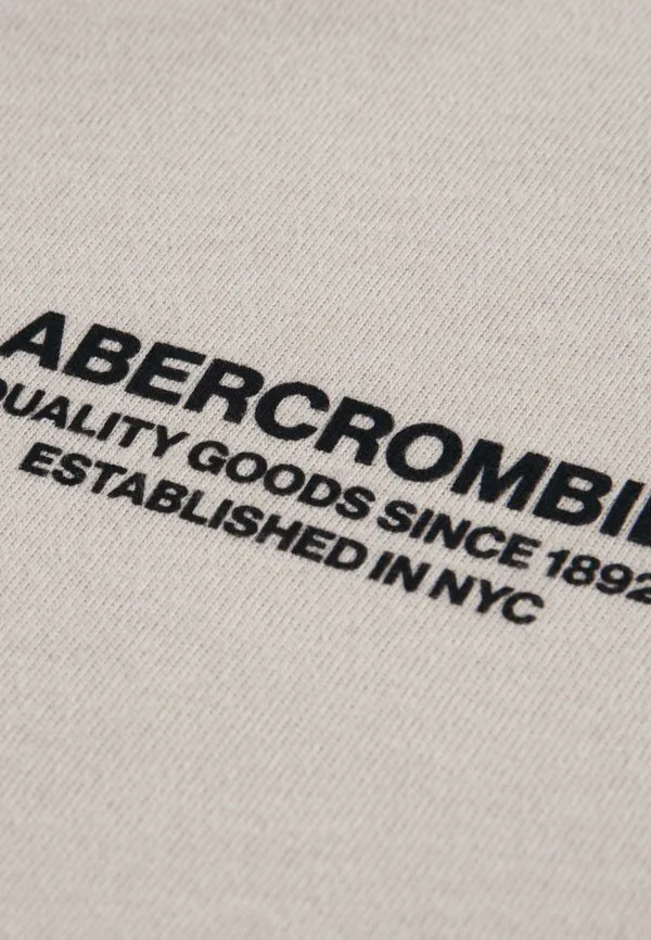 Футболка с принтом «банковский выстрел» Abercrombie & Fitch, Oatmeal — фото 3