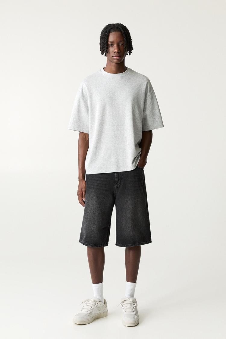 

Шорты-Бермуды из денима для фигуристов Pull And Bear, черный