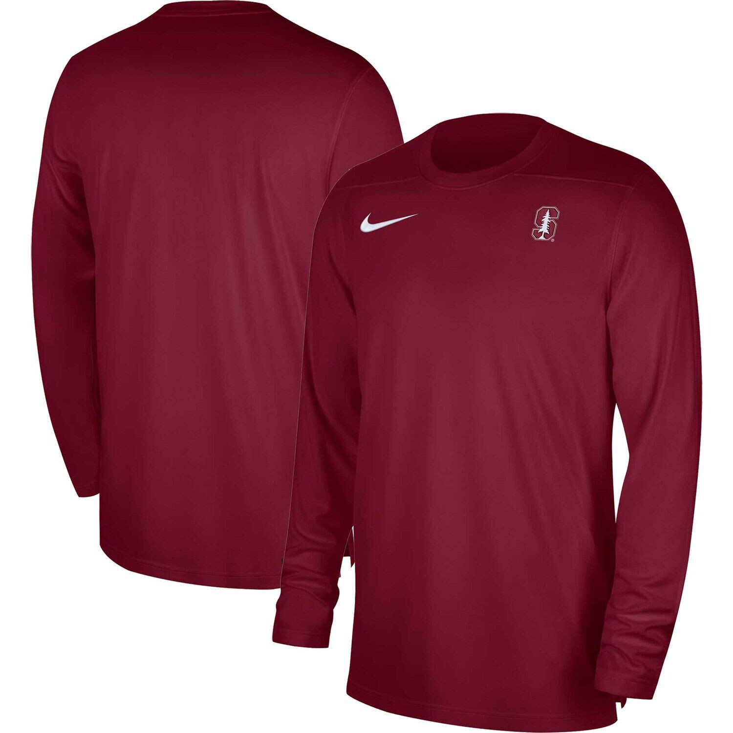 

Мужской спортивный топ с длинными рукавами Cardinal Stanford Cardinal 2023 Sideline Coaches Nike