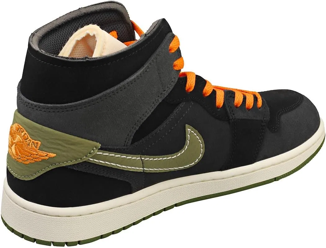 Кроссовки Nike Air Jordan 1 Mid Se, мужские, цвет Grey Green Black — фото 2
