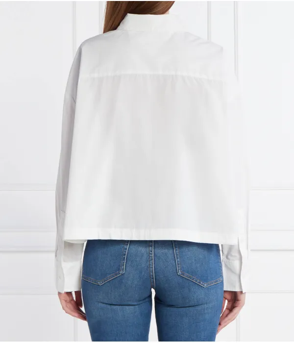 Рубашка-Блузон SMD с завязками Cropped fit Tommy Hilfiger, белый — фото 4