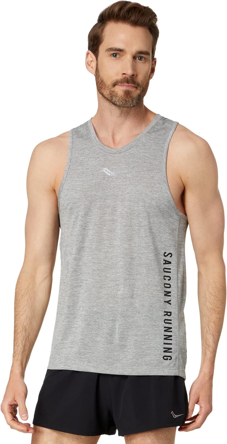 

Футболка Saucony Stopwatch Graphic Singlet, цвет Light Grey Heather