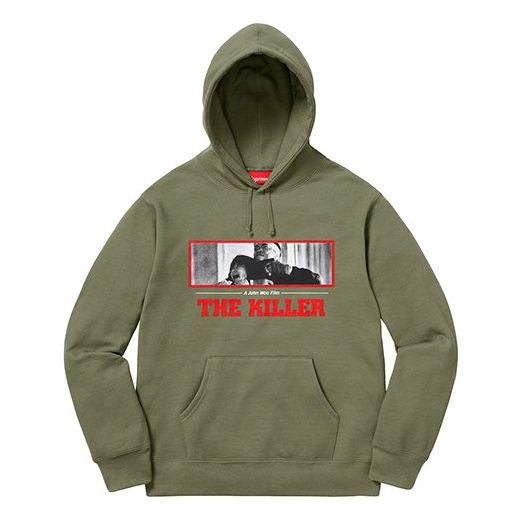 

Толстовка fw18 the killer hooded sweatshirt light olive Supreme, зеленый