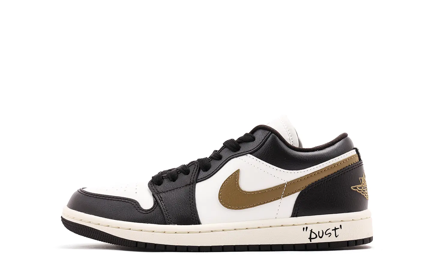 

Jordan Кроссовки Air 1 с амортизацией, износостойкие, низкие, винтажные, баскетбольные, унисекс, черный с белым