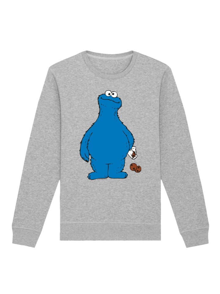 

Толстовка F4NT4STIC Sweatshirt Sesamstraße Cookie Thief, пятнистый серый