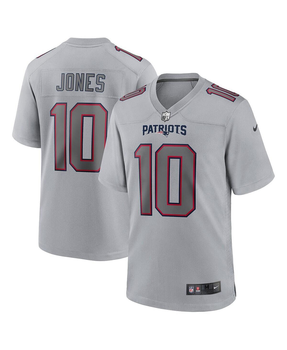 

Мужская серая майка Mac Jones New England Patriots Atmature Fashion Game Nike