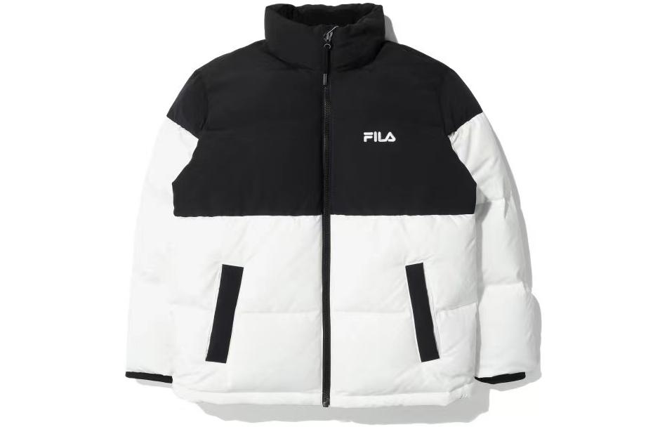 

Пуховик унисекс черный белый FILA