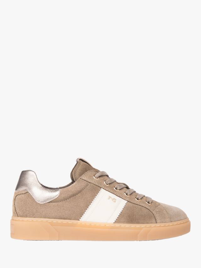 Тренеры Malaga из замши на литой подошве NeroGiardini, Green Khaki