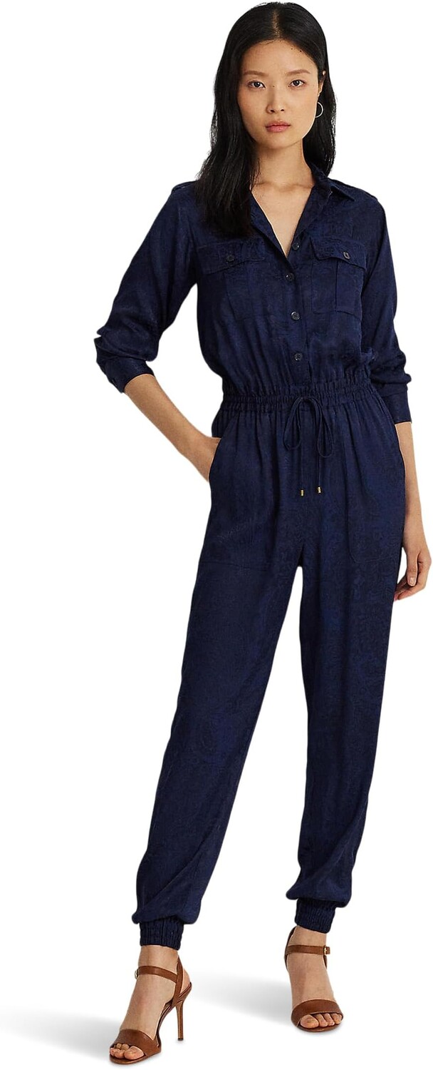 

Комбинезон LAUREN Ralph Lauren Paisley Jacquard Jumpsuit, цвет Refined Navy