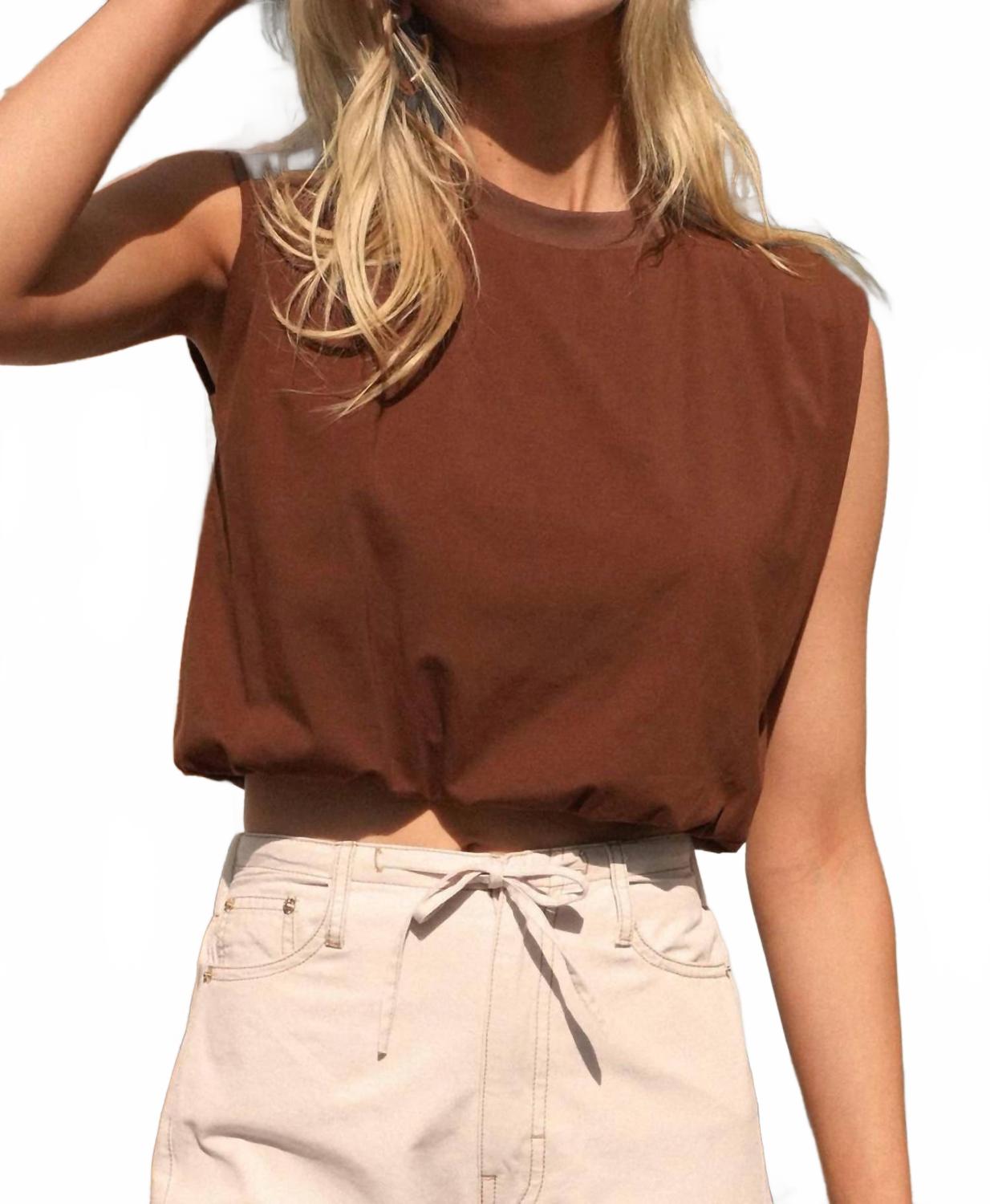 

Женский топ Eardley Bubble в шоколадном цвете GREYLIN