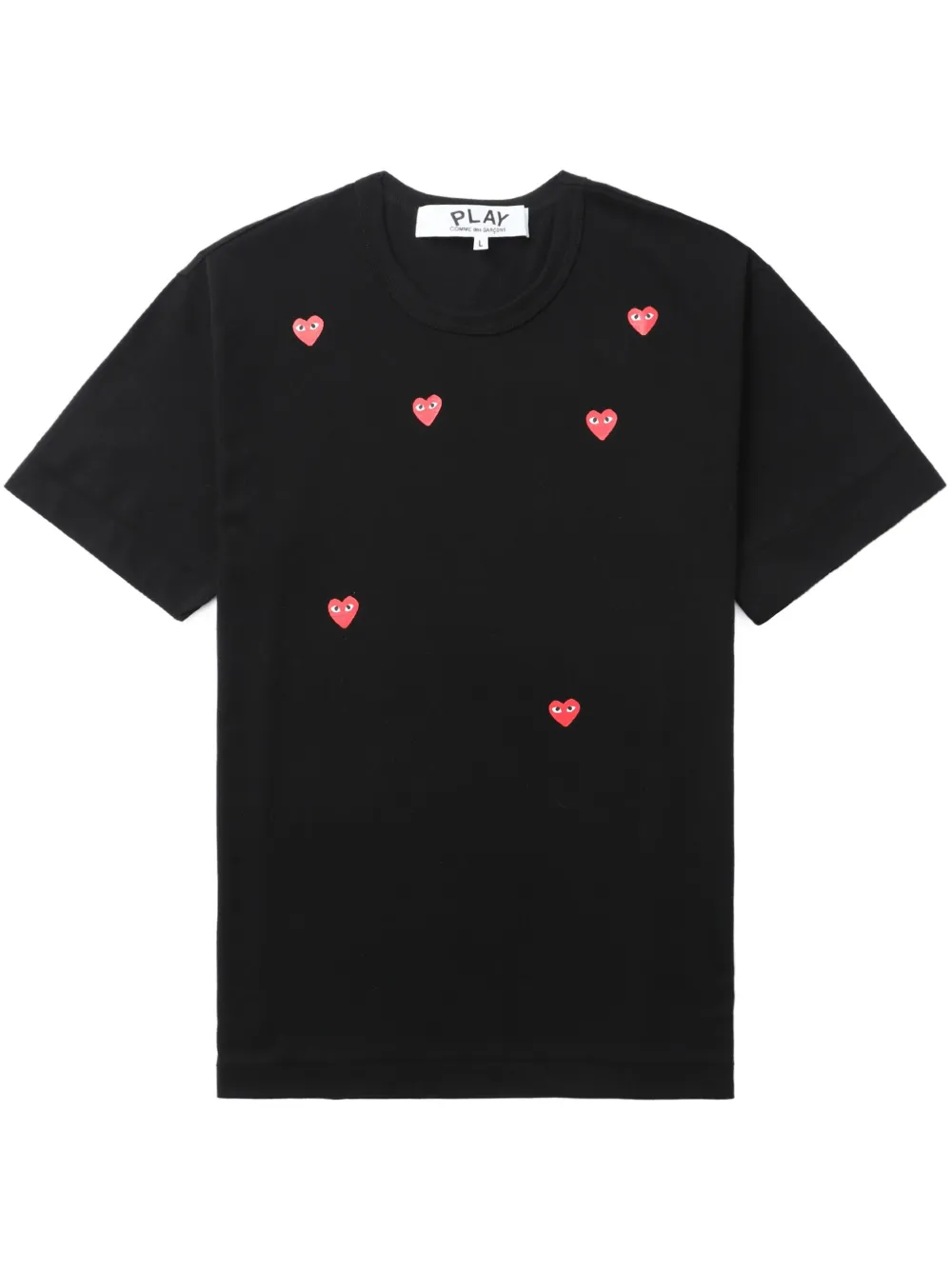

Футболка Scattered Hearts Comme Des Garçons Play, черный