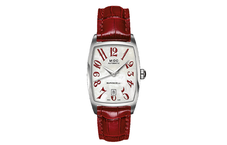 

MIDO Часы Baroncelli Collection Automatic Mechanical Movement Women's Watch Watch 29*23.5mm White Dial Cowhide Strap