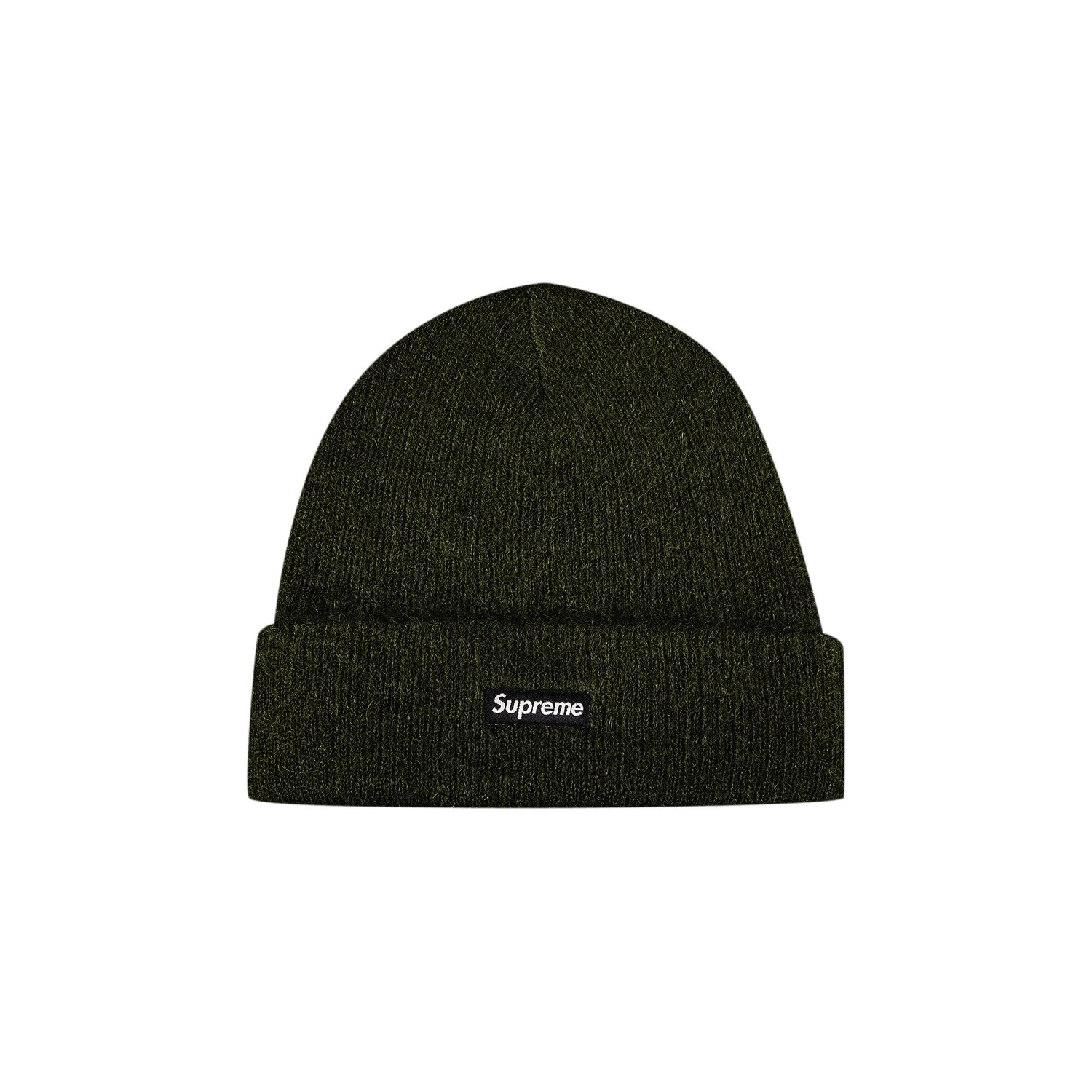 

Шапка-бини Supreme из мохера Оливковая