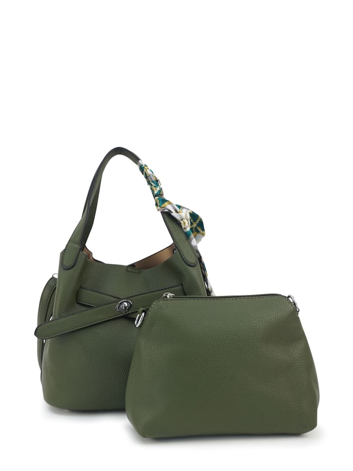 

Наплечная сумка Harpa, цвет crocodile green
