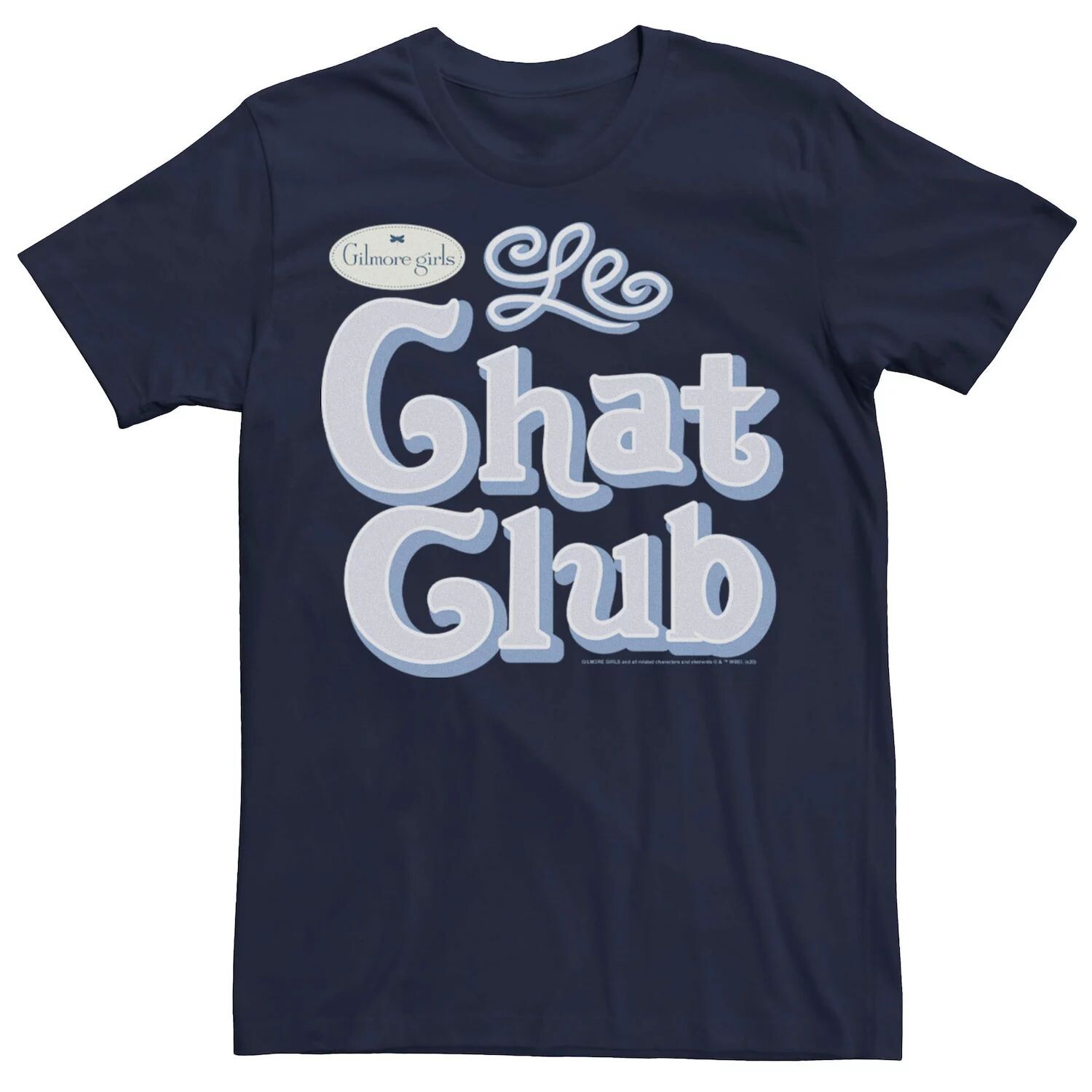 

Мужская футболка с логотипом Gilmore Girls Le Chat Club Licensed Character, синий